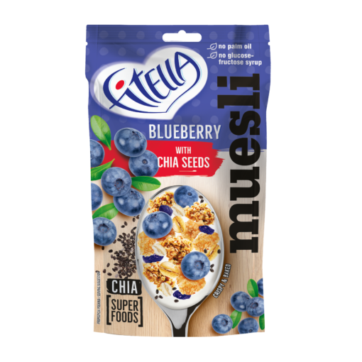 FITELLA MUESLI - borůvka a chia semínka (50g)